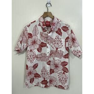 Mango House Okinawa Hawaiian Floral Hibiscus Tropical Resort Shirt Japanese M